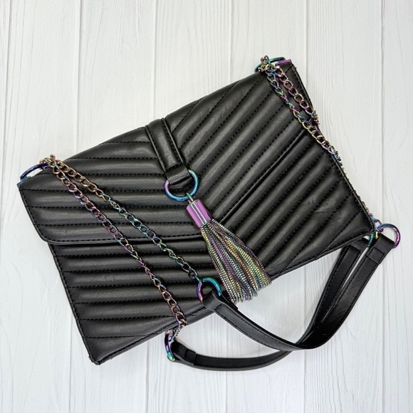 INC Black Quilted Convertible Bag – Vegan Leather - Picture 3 of 8